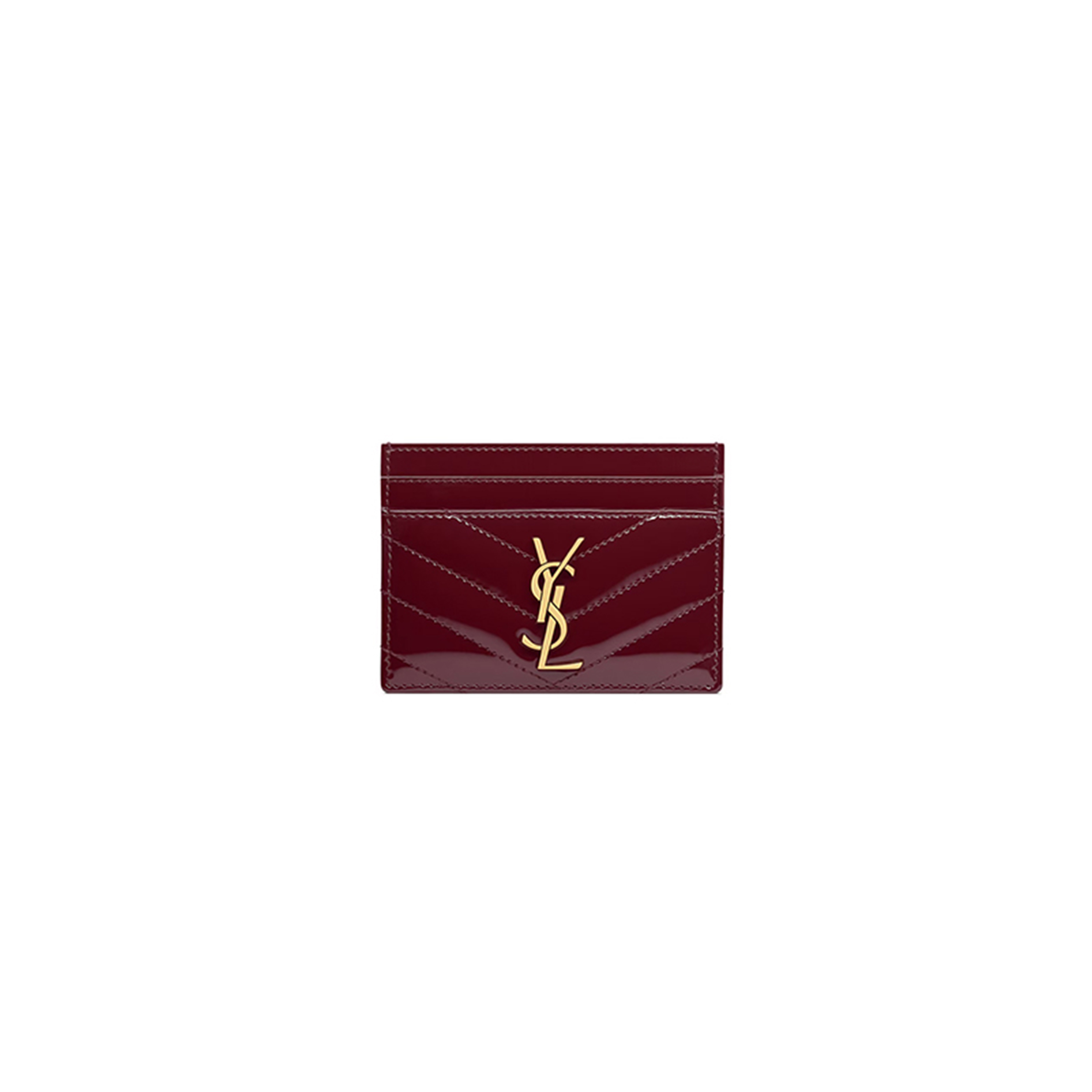 YSL CASSANDRE MATELASSÉ CARD CASE IN PATENT LEATHER 4232910UF076413 (10.5*7.5*0.5cm)